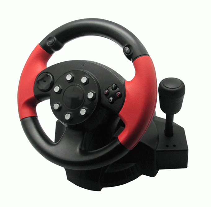 Vibration P3 / P2 Steering Wheel And Pedals With 180 Degree Rotation Angle