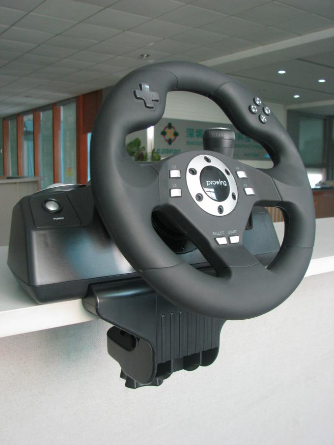Big Digital / Analog Video Game Steering Wheel And Pedals