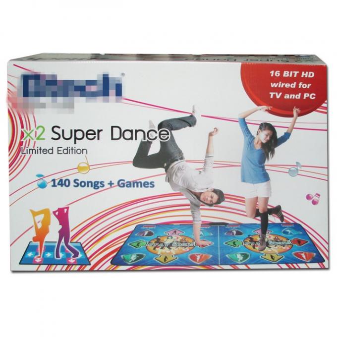 Red USB Game Duet Plug And Play Dance Mat / Pad , Thickness 8mm