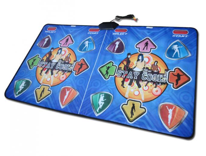 Red USB Game Duet Plug And Play Dance Mat / Pad , Thickness 8mm