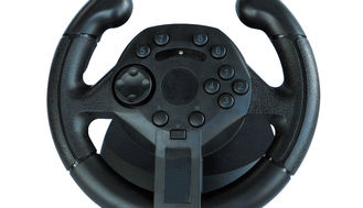 Mini Wired USB Video Game Steering Wheel for Direct-X / X-input