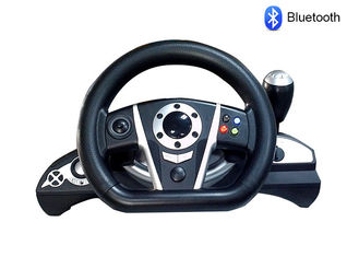 Bluetooth PC / P3 Racing Video Game Steering Wheel With Rubber Hand Grip