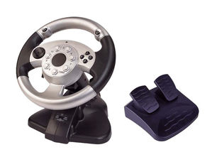 Wired USB Vibration PC Gaming Steering Wheel With CD-ROM Driver