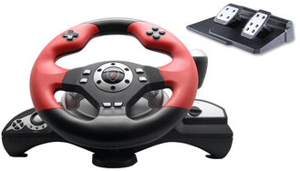 Big 2 Axis 12 Button P3 / P2 Steering Wheel And Pedals With Auto Centering