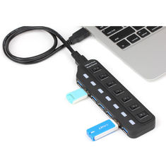 7 Port Micro Usb Charging Cable HUB Every Port With Both Sharing Switch / LED