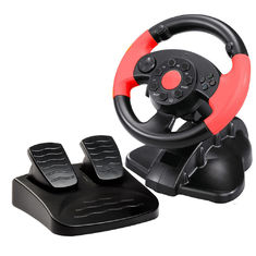 Game Steering Wheel Racing Wheel With Foot Pedal For PC + X-INPUT + P2 + P3