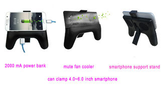 Multi Functional Smartphone Support Stand Fan Radiator With 2000mA Power Bank