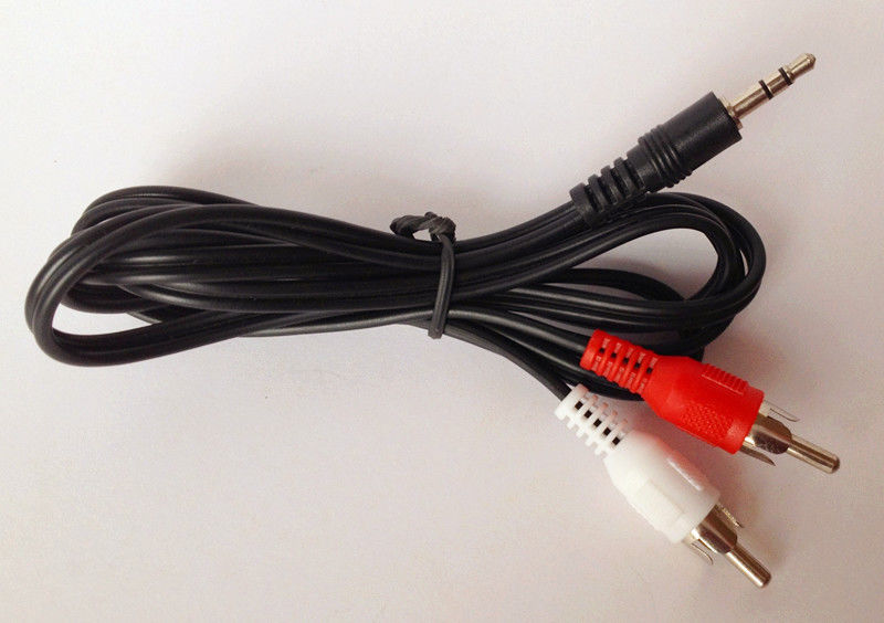 1.2M length 2 RCA to 3.5 stereo AV cable For IPOD / IPHONE DVD players